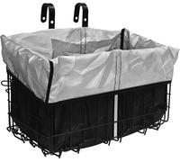 INF Housse de panier de vélo, doublure de panier de vélo, housse de panier de vélo noire