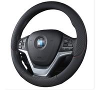 INF Housse de volant antidérapante en cuir PU pour volant de voiture Le noir