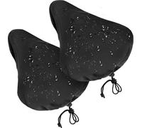 INF Housse imperméable pour selle de vélo avec cordon de serrage, pack de 2 Le noir