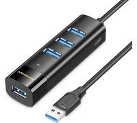 INF Hub USB 3.0 4 Ports Noir : Extension Haute Vitesse pour PC et Ordinateur Portable 1 m