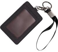 INF ID card holder with short detachable strap noir