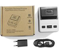 INF Imprimante Thermique Portable Bluetooth 58mm - Connectivité USB, 1 Pièce Blanc