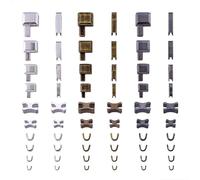 INF INF Kit de Réparation de Fermeture à Glissière 60 Pièces - Curseurs de Remplacement en Métal Taille 3, 5, 8, 10 pour Vêtements & Sacs