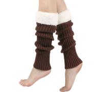 INF Jambières en tricot, chaussettes amples dans les bottes de café