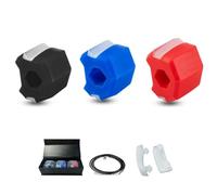 INF Jaw Trainer Jawline Appareil d'exercice en Silicone en Lot de 3, embellit Votre mâchoire, Facile à Utiliser, 3 x 3,8 x 3,5 cm, Noir/Rouge/Bleu