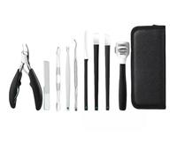 INF Kit de 10 outils de correction des ongles incarnés avec pinces à bec d'aigle