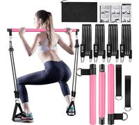 INF Kit de barre de pilates avec bandes de résistance pour l'entraînement du corps