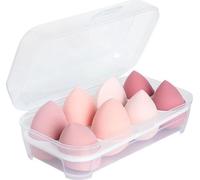 INF Kit de blenders éponges de maquillage avec 8 blenders et boîte de rangement Rose