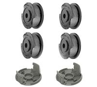 INF Kit de Bobines et Cache de Rechange pour Bosch Easy GrassCut 18-230 - 4 Bobines + 2 Couvercles Noir