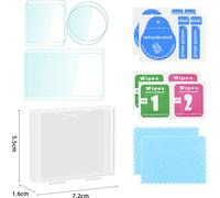 INF Kit de caméra d'action 6 pièces en film durci pour DJI OSMO ACTION 4 Transparent