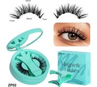 INF Kit de cils magnétiques - boîte intégrée vert menthe Modèle 3
