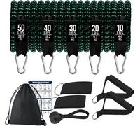 INF Kit de cordes de traction de fitness 11 pièces TPE anti-rupture 100 lb