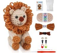 INF Kit de Crochet DIY Lion : Fil de Coton, Décoration Artisanale, Loisirs Créatifs