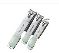 INF Kit de manucure professionnel en acier inoxydable avec coupe-ongles Vert