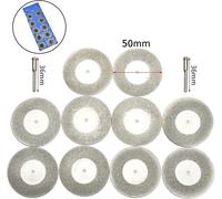 INF Kit de meules diamantées pour couper des pierres précieuses du verre 10 pièces 50 mm