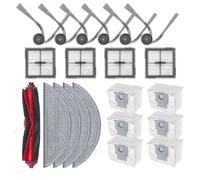 INF Kit de pièces de rechange compatibles avec les séries Roborock Q10 et S8 - Brosse principale, housses de nettoyage, sacs à poussière, filtres et brosses latérales