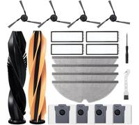 INF Kit de pièces de rechange pour robot aspirateur compatible avec Dreame D20 / D20 Pro Plus - Brosse principale, brosses latérales, filtres, chiffons et sacs à poussière