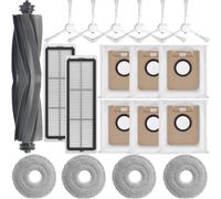INF Kit de pièces de rechange pour robot aspirateur Dreame L10s Ultra/L10 Ultra/L10 Prime - Kit complet avec brosse principale, filtres, tampons de nettoyage, sacs à poussière, brosses latérales pour