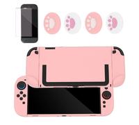 INF Kit de Protection Rose pour Nintendo Switch 2 - Poignée en Silicone, Film de Protection et Capuchons de Boutons