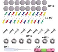 INF Kit de réparation de ciel de toit de voiture 65pcs avec attaches, punaises et outils