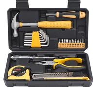 INF Kit d'outils 25 pièces noir et jaune : l'essentiel pour la maison