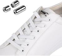 INF Lacets élastiques sans nœuds avec cadenas 1 paire Blanc
