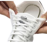 INF Lacets élastiques sans nœuds avec cadenas 1 paire Blanc