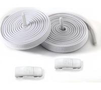 INF Lacets sans nouer avec clips magnétiques 2 paires élastiques pour chaussures sport et loisirs Blanc