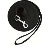 INF Laisse de Dressage pour Chien 6m - Longue Longe en Polyester pour Rappel Le noir