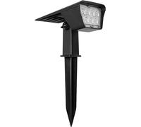 INF Lampe solaire à fixer au sol ou au mur, noire