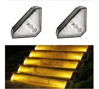 INF Lampes Solaires d'Escalier LED Blanc Chaud pour Jardin - Lot de 2 2 Pack