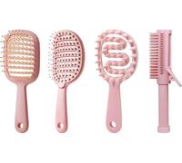 INF Lavande set de quatre peignes pour coiffer et peigner les cheveux Rose