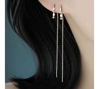 INF Longues boucles d'oreilles - 1 paire Argent