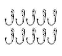 INF Lot de 10 patères murales avec vis, crochets à visser, patères murales, haute résistance, patères