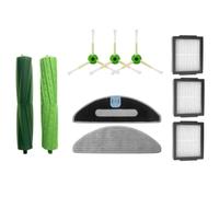 INF Lot de 10 pièces de rechange pour aspirateur robot iRobot Roomba Combo i5/i5+/J5/J5Plus, comprend 2 brosses principales, 3 filtres, 3 brosses latérales, 2 serpillères