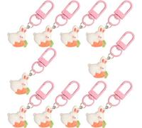 INF Lot de 10 Porte-clés Lapin Carotte Mignon en Alliage pour Sacs et Clés