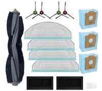 INF Lot de 15 accessoires de rechange compatibles avec aspirateur robot Yeedi Cube, comprend 1 brosse principale, 4 brosses latérales, 4 lingettes, 3 sacs à poussière, 2 filtres, 1 brosse de nettoyage