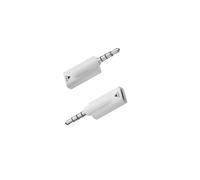 INF Lot de 2 adaptateurs audio 3,5 mm vers USB-C femelle avec DAC, 16 bits/48 kHz, blanc, ABS, 2,6 cm, compact, pour la voix, le karaoké, le streaming en direct et les jeux