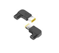 INF Lot de 2 adaptateurs USB-C femelle vers prise carrée 20V coudée PD pour Lenovo ThinkPad - Charge Rapide
