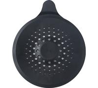 INF Lot de 2 attrape-cheveux de drain en silicone, couvercle de drain de douche Le noir