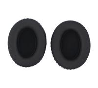 INF Lot de 2 coussinets noirs ovales 90 x 70 mm - Cuir protéiné de rechange pour casque - Kit universel