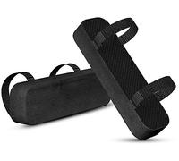 INF Lot de 2 coussins d'accoudoirs rembourrés pour chaises Noir