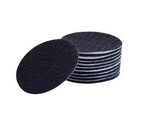INF Lot de 20 Autocollants Ronds 6 cm, Fermeture sans perçage, pour Murs et sols, Portes, Plastiques, Tissus, Noir