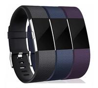 INF Lot de 3 bracelets de rechange compatibles avec Fitbit Charge 2 Sport Watch Band Silicone