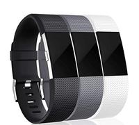 INF Lot de 3 bracelets de rechange compatibles avec Fitbit Charge 2 Sport Watch Band Silicone