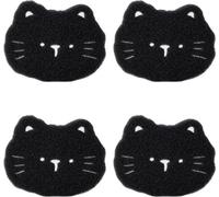 INF Lot de 4 attrape-peluches pour machine à laver, filtre récupérateur de peluches réutilisable pour le linge Forme de chat ondulée