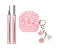 INF Lot de 4 coques de protection en TPU rose pour Samsung Buds4 et Samsung Buds4 Pro avec porte-clés et stylo de nettoyage