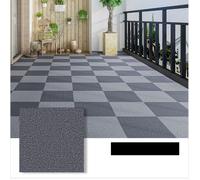 INF Lot de 4 dalles de moquette auto-adhésives gris foncé pour salon chambre bureau - Tapis de sol emboîtables 30x30 cm