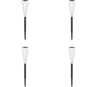 INF Lot de 4 Lampes Solaires de Jardin Ajourées Bicolores pour Extérieur