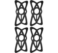 INF Lot de 4 supports de bande de téléphone en silicone pour vélo moto Le noir 13 x 7 x 0.2 cm